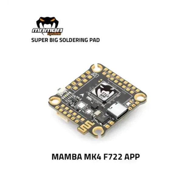 Hot Sales DIATONE MAMBA F722 App MK4 Rubberized F45 F55 F65 128K 3-6S ESC Flight Control Stack Drones Accessories